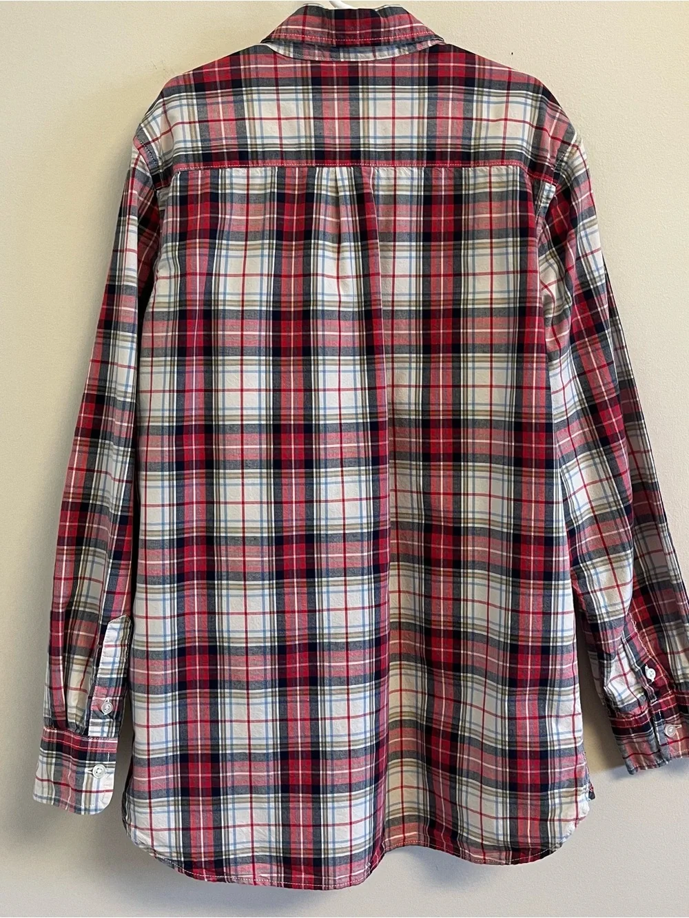 Boys Lot of 2 Size 10 12 GAP Tommy Hilfiger Plaid Button Down Shirts